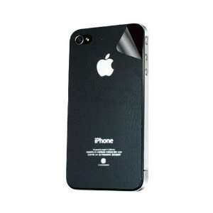  For Apple iPhone 4S 4 Black Leather Texture OEM Hornettek 