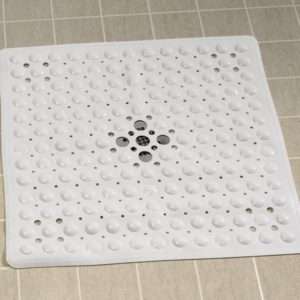 NON SLIP SHOWER MAT square SUCTION CUP GRIPS ~NEW~  