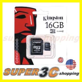 Kingston 16GB Micro SD HC SDHC Class 4 Memory Card with Adapter SDC4 