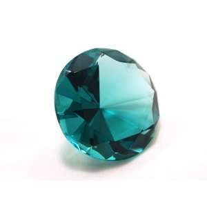  80mm Turquoise Crystal Diamond Jewel Paperweight