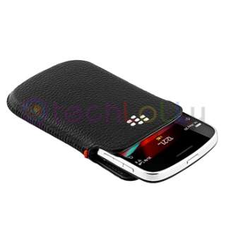 OEM Black Leather Cover Skin Case Sleeve For Blackberry Bold 9900 9930 