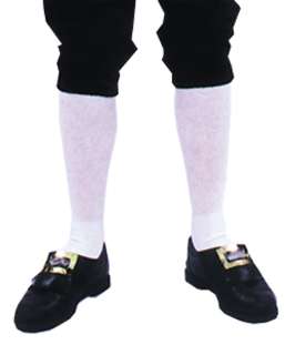 White Knee High Colonial Socks   These knee length socks are just the 