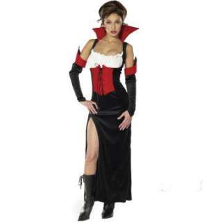 Countess Carmella Adult Costume   Full length dress with mock 