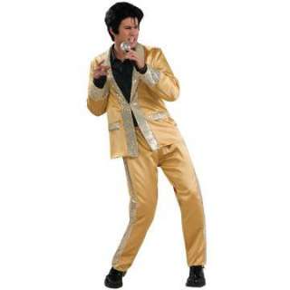 Elvis Gold Satin Suit Deluxe Adult Costume   Includes Jacket and Pants 
