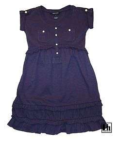NWT Ralph Lauren Girls Safary Cotton Jersey Shirt Dress 2 2T  