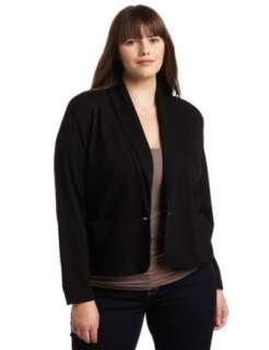 Ak Anne Klein Womens Plus Size Long Sleeve Shawl Collar Jacket 