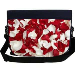  White Rose Petals NEOPRENE Laptop Sleeve Bag Messenger Bag   Laptop 