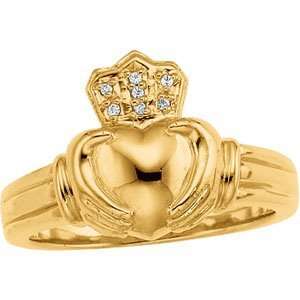   Gold Diamond Bridal Claddagh Duo Band Ring DivaDiamonds Jewelry