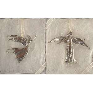  Set Of 2 Serenity Angel Mini Christmas Ornament Pins