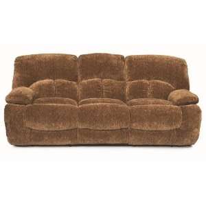   Sofa with Pillow Arms in Warm Brown Velvet Fabric