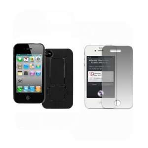 EMPIRE Apple iPhone 4 / 4S Black Kickstand Design Hard Case Cover 