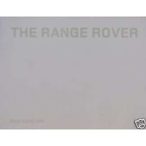  2009 Land Rover Range Rover SUV vehicle brochure 