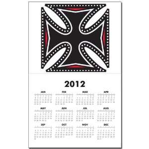 Calendar Print w Current Year Biker Cross Iron Cross