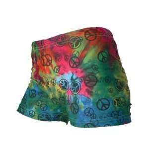 Tie Dye Peace Sign Volleyball Spandex   Sublimated Compression Shorts 