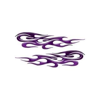  Full Color Tribal Reflective Fire Purple Flame Decals Automotive