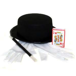  Magician Set   Hat, Gloves, Wand, Cards Toys & Games