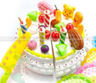   Happy Birthday Party Play Food Pretend Cake Set   