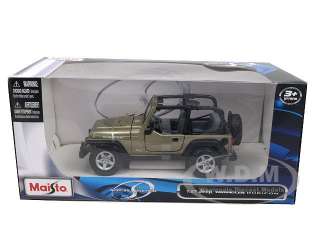   model car of Jeep Wrangler Rubicon Khaki die cast car by Maisto