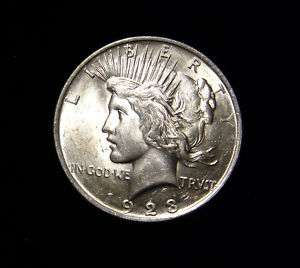 United States 1923 P Peace Silver Dollar Coin BU GEM  