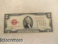   1928 C 1928C $2 TWO DOLLAR BILL UNITED STATES NOTE RED SEAL B  