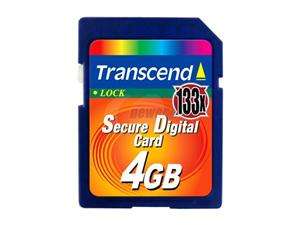      Transcend 4GB Secure Digital (SD) Flash Card Model TS4GSD133