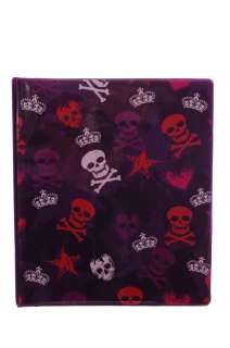   Skull Crossbones Crown School Folder 1 Inch 3 Ring Binder Notebook NEW