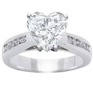 14k White Gold Classical Style Semi mount with a 0.91 Carat Pear Cut 