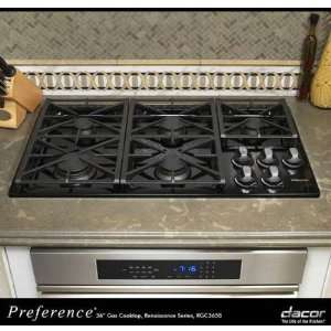    Dacor Preference 30 In. Black Gas Cooktop   RGC304BNGH Appliances