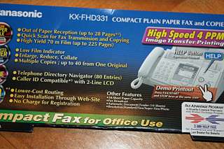 FAX & COPIER MACHINE Panasonic KX  FHD331 Plain Paper Thermal 