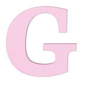  8 Inch Wall Hanging Wood Letter G Pink Baby