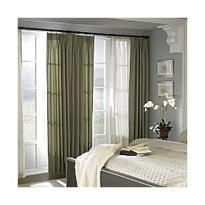  Pinch Pleat Insulated Curtain two 72x84 Panels   White 