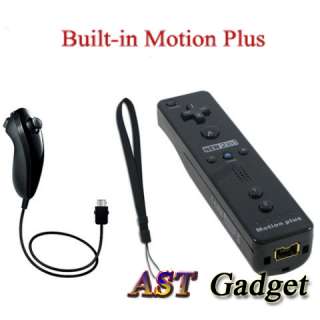 Remote Plus Built In Motion Plus Nunchuk for Wii Black  