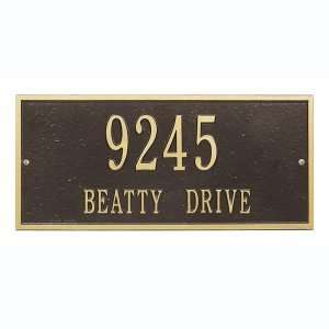   Two Line Estate Sized Hartford Address Plaques Patio, Lawn & Garden