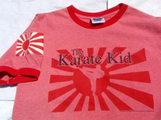 New The Karate Kid Japanese Rising Sun Adult Size Medium Ringer Shirt