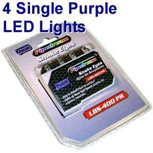 PURPLE SINGLE LED VEHICLE LIGHTING ALARM LIGHTS 4 Pk  