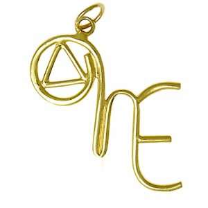 Alcoholics Anonymous AA Symbol Pendant #822 1, 15/16 Wide and 1 3/16 