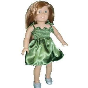   Toy Satin dress w shoulder ties for American Girl dolls Toys & Games