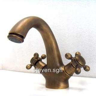 Antique Brass Bathroom Vessel Sink Faucet Mixer A29  