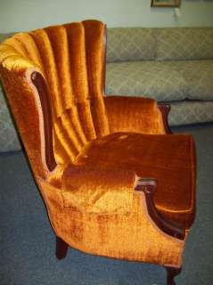 Antique Chair Channel Back Queen Anne *Copper* FINE  