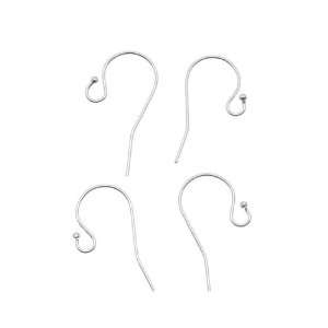 Silver Filled Anti Tarnish Ball Earring Hooks 20.5mm Long 
