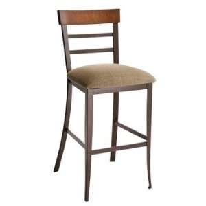 America 30 Cate Upholstered Bar Stool Metal Finish Antique Brass 