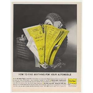  1961 Telephone Yellow Pages Find Automobile Parts Print Ad 
