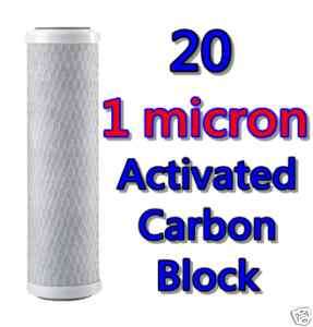 20 Carbon Block RO Aquarium Water Filters 1 micron  