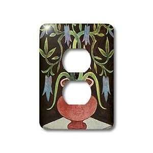 TNMGraphics Art Deco Plus   Plant in Pink Vase   Light Switch Covers 