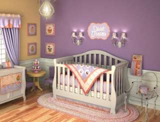   Unique Baby Girl CUPCAKE Crib Bedding Set Lavender Coral / Purple Pink