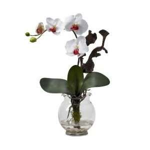  Mini Phalaenopsis with Fluted Vase Silk Flower Arrangement 
