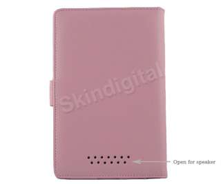 For Nook Tablet / Nook Color Pink Leather Case Cover Jacket  