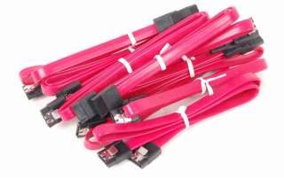 10pc 20/50cm Serial ATA SATA Data Drive Cable w/ clips  