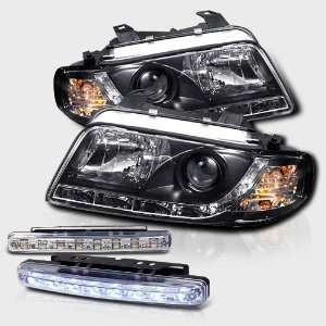 Eautolight 96 99 Audi A4 S4 DRL LED Projector Head Lights+led Bumper 