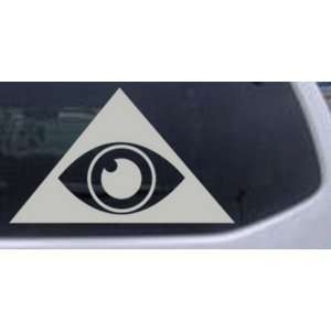 Illuminati Eye Masonic Car Window Wall Laptop Decal Sticker    Silver 